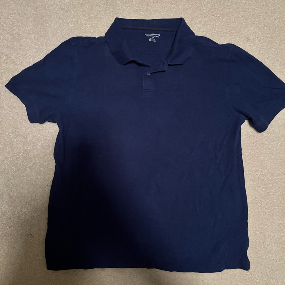 Blue cotton polo